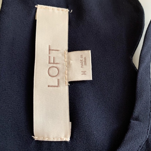 Loft navy scalloped edge tank top size M - Picture 8 of 10